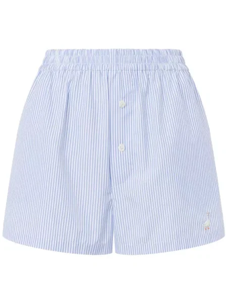 Pantaloni scurți Moschino cu dungi albastru