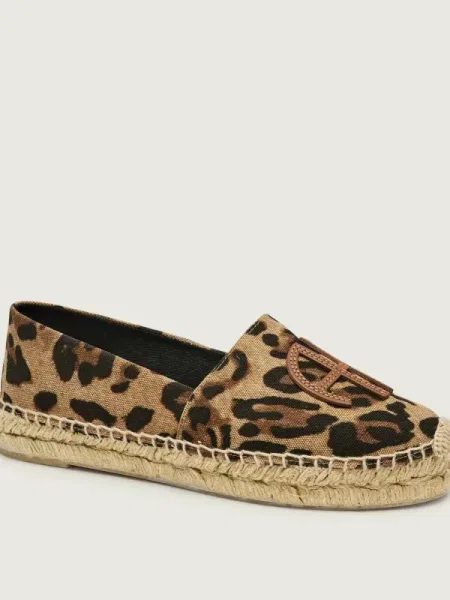 Anine Bing Espadrile PALOMA cu adaos de piele maro