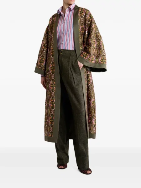 Pantaloni Etro de lână verde