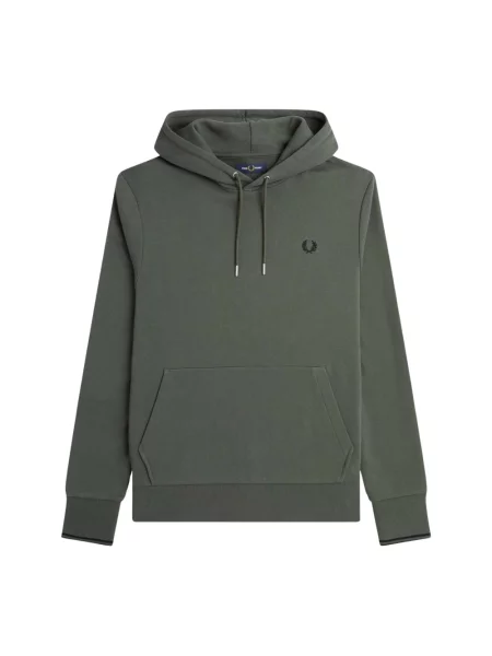 Bluza z kapturem Fred Perry z kapturem zielona