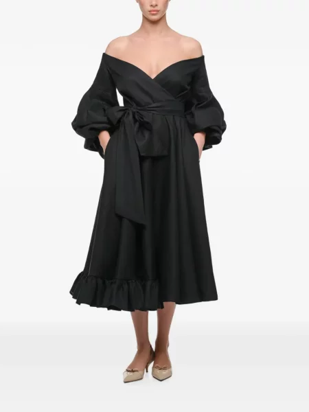 Rochie midi Anouki cu volane negru