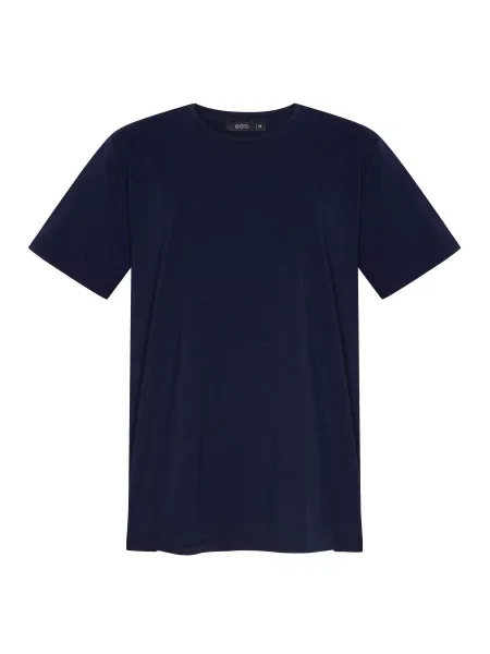 Кожаная футболка Estro синяя