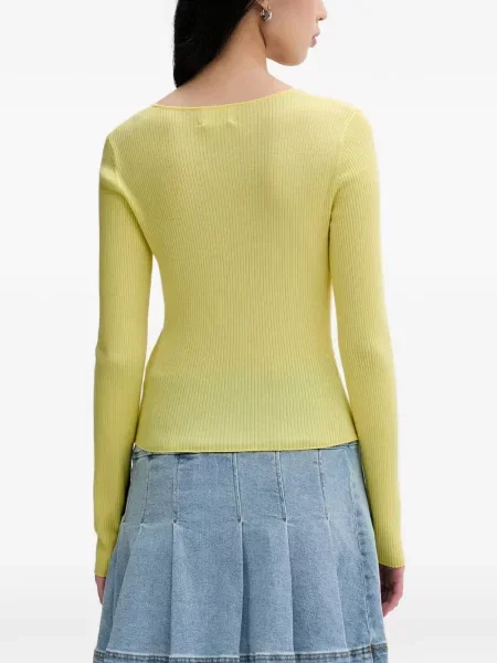 Cardigan From Future tricotate galben
