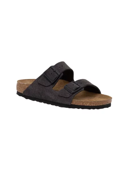 Sandale Birkenstock de catifea gri