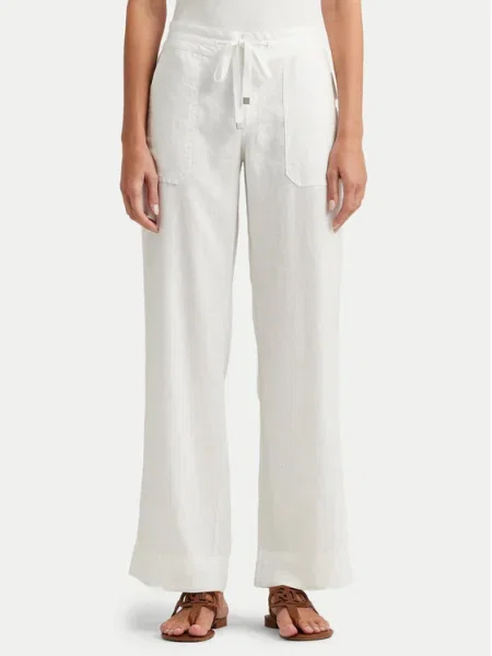 Lauren Ralph Lauren Pantaloni din Wide Leg alb