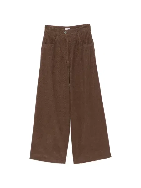 Pantaloni Brunello Cucinelli de catifea cord maro