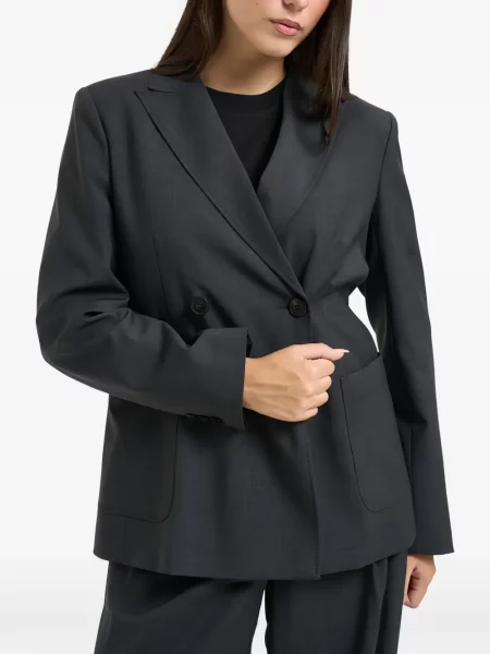 Sacou Weekend Max Mara cu două rânduri de nasturi gri