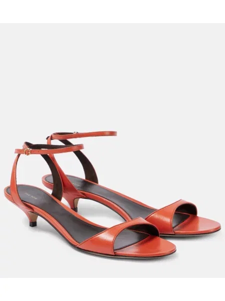 Sandale The Row din piele portocaliu