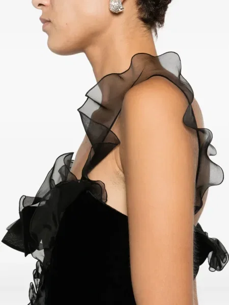 Rochie Alessandra Rich de catifea de costum negru