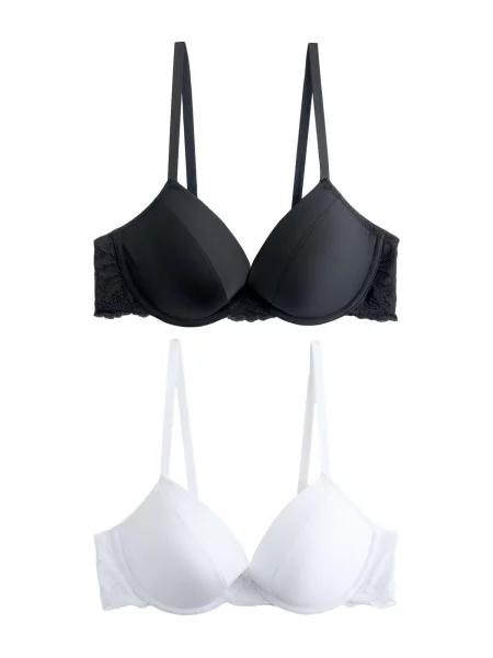 Next Sutien negru alb