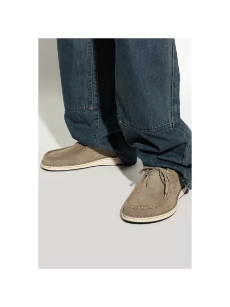 Półbuty Birkenstock sznurowane zamszowe szare