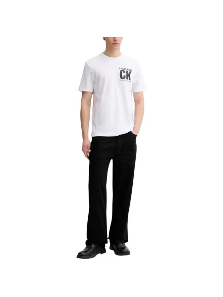 Calvin Klein Tričko / biela čierna