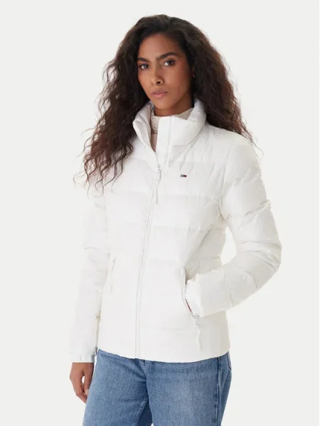 Tommy Jeans Prechodná bunda biela