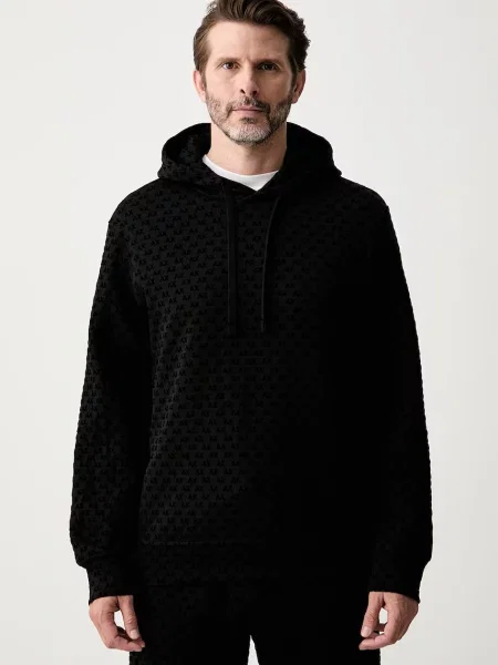 Armani Exchange hanorac cu glugă pentru bărbați cu negru