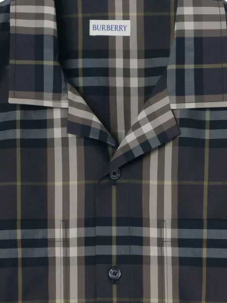 Cămașă Burberry în carouri albastru