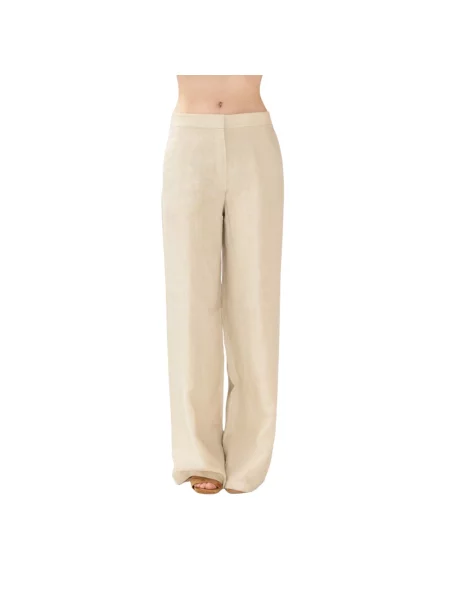 Spodnie Max Mara Studio beżowe