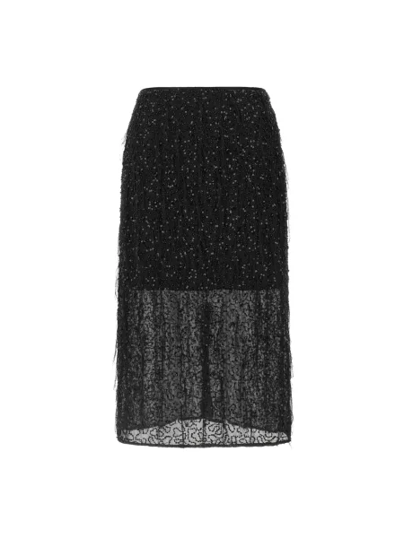 Spódnica midi Twinset z cekinami czarna