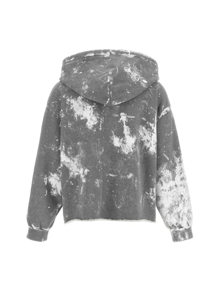 Bluza z kapturem Mm6 Maison Margiela z kapturem szara