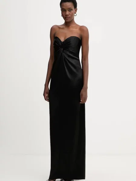 Retrofete sukienka Olivine maxi dopasowana czarny