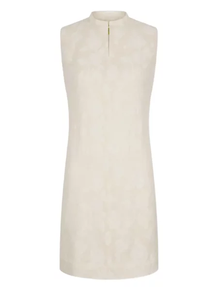 Mała sukienka mini Shanghai Tang żakardowa garniturowa biała