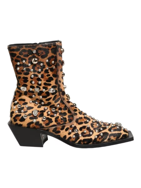 Botki Dolce And Gabbana skórzane brązowe