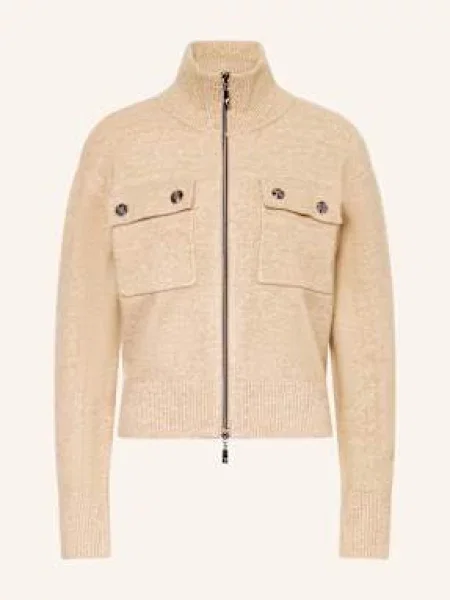 Monari Pletený Kardigan světle hnědá