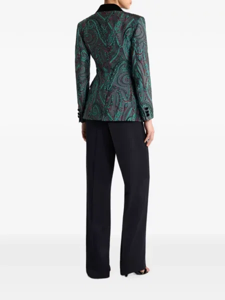 Geacă Etro cu model paisley din jacard gri