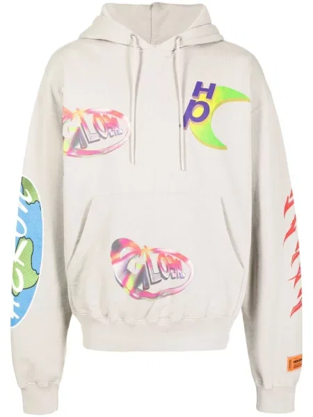 Суичър с качулка Heron Preston с принт сиво