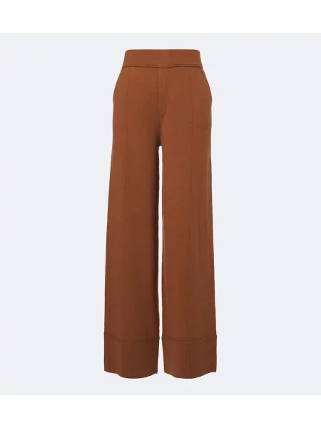 Pantaloni Jardin Des Orangers de lână maro