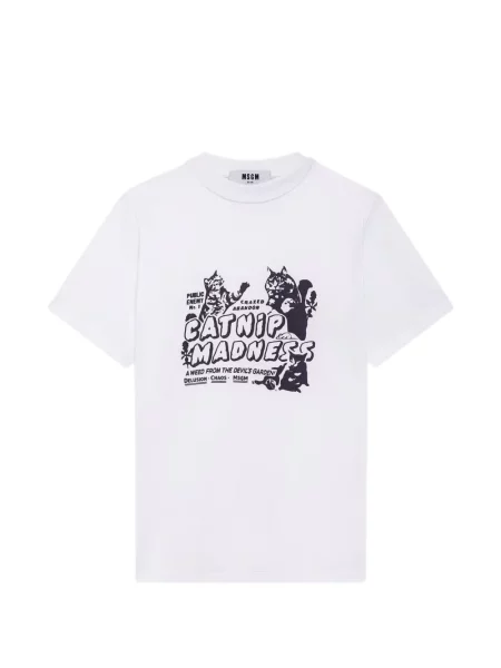 Tricou Msgm cu imagine alb