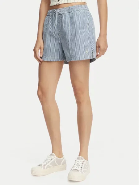 Guess Jeans kratke hlače ženske od pamuka plava