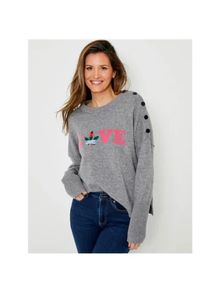 Sweter Five Jeans z kaszmiru szary