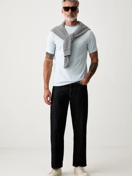 Karl Lagerfeld tricou basic pentru bărbați din cu albastru