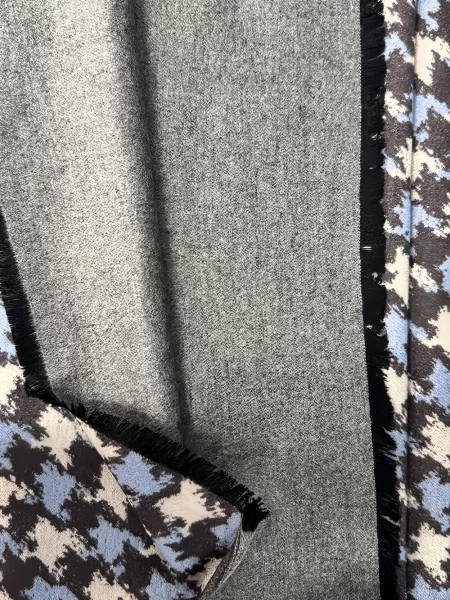 Κασκόλ Kiton houndstooth μπλε