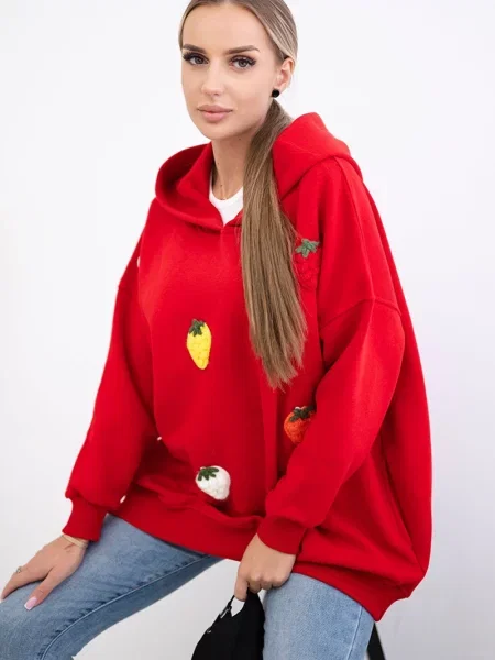 Bluza Kesi ocieplana czerwona