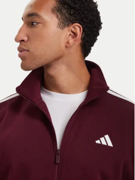 Adidas Trenirka Fleece Bordo rdeča