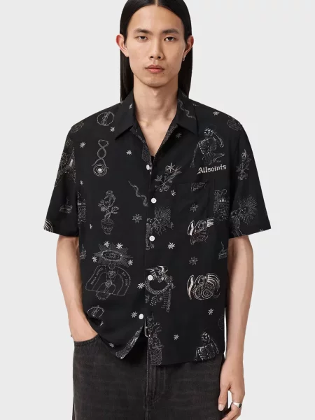 Сорочка Allsaints чорна