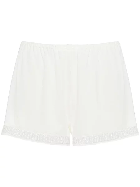 Pantaloni scurți Eres din dantelă alb