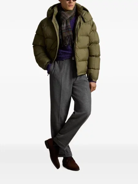 Portofel Polo Ralph Lauren din piele cu dungi cu glugă verde