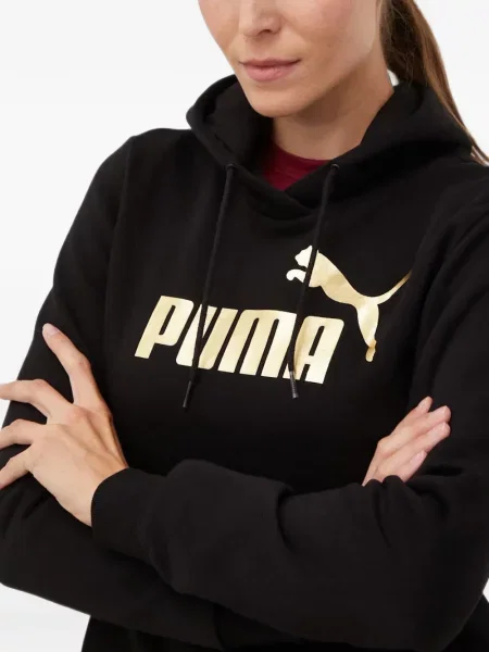 Hanorac cu glugă Puma cu imagine cu cordon negru
