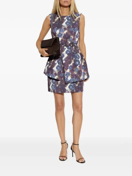 Rochie mini Baum Und Pferdgarten cu model floral cu imagine violet