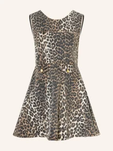 Ganni Sukienka Jeansowa braun czarna