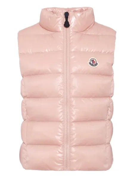 Πουπουλένιο γιλέκο Moncler Enfant ροζ