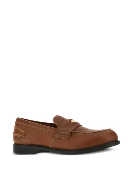 Pantofi loafer Miu Miu din piele maro