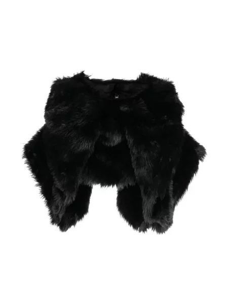 Sztuczne futro bluzka Comme Des Garcons czarna