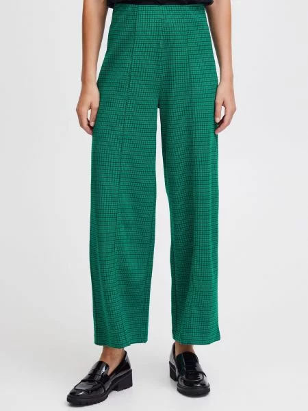 ICHI Pantaloni KATE turcoaz