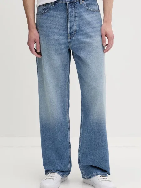 Tommy Jeans blugi relaxed fit pentru bărbați albastru