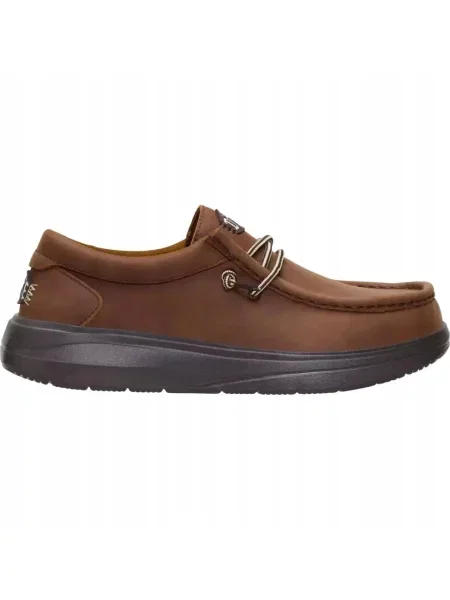 HeyDude Buty Mokasyny Wsuwane Zamszowe Wally Comf Grain Leather 47 czarne