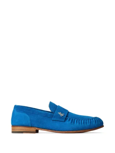 Pantofi loafer Jimmy Choo cu autograf albastru