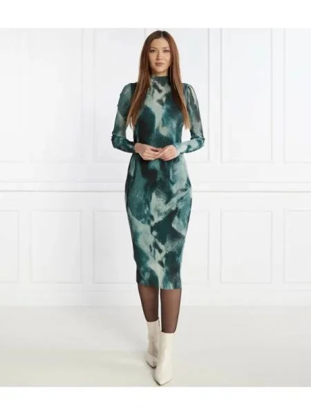 BOSS BLACK Rochie Eviba_AOP negru